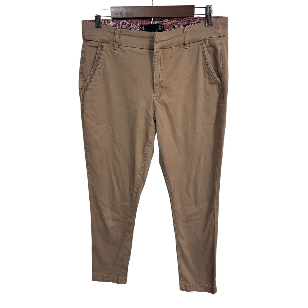 BBJ Los Angeles Women's Size 31 Tan Chino Pants‎ Cropped Stretch Casual